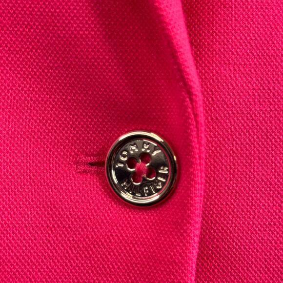 Tommy Hilfiger Women's Pink Blazer Size 2 Tailored Jacket Elbow Patches - Picture 4 of 8